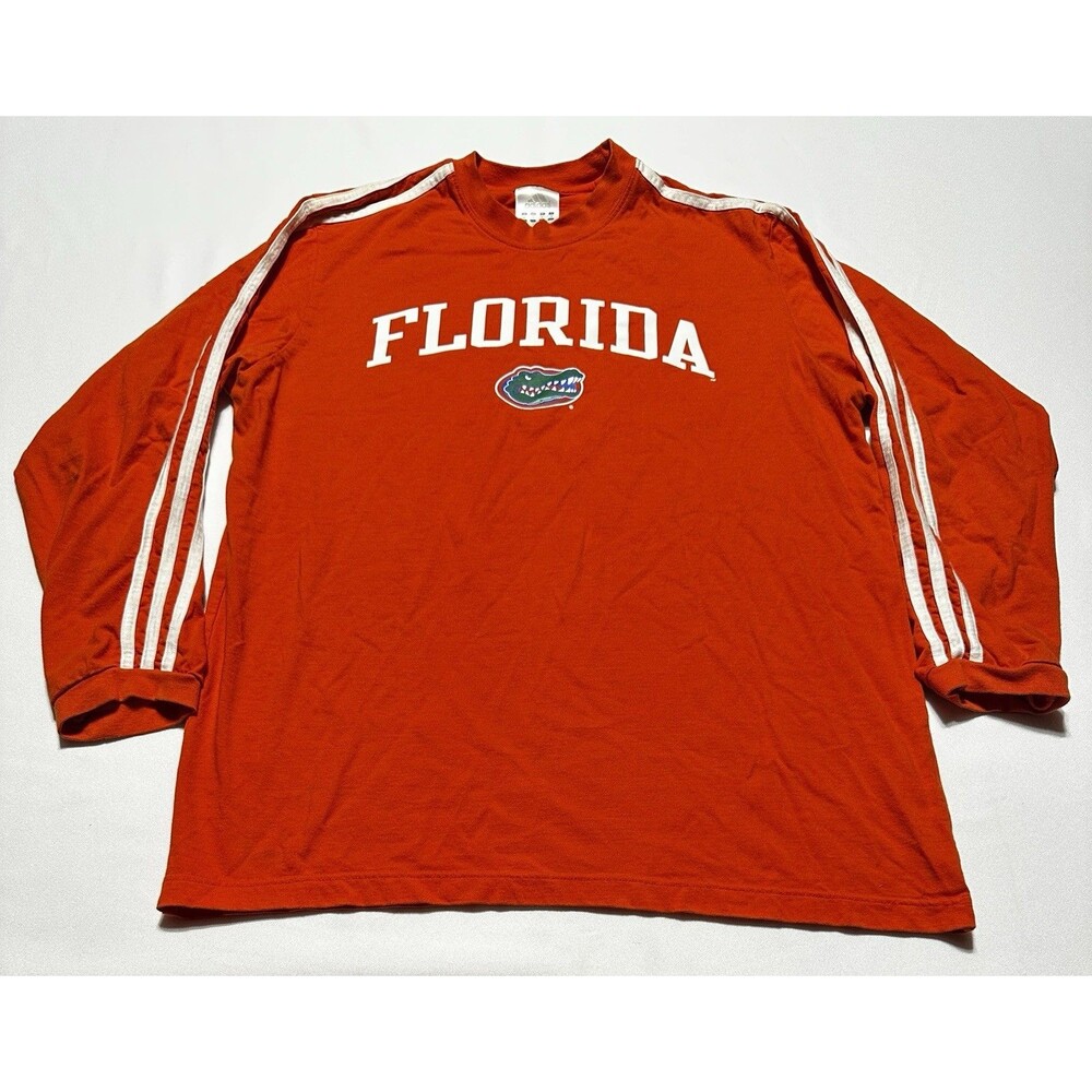 Florida Gators Adidas Long Sleeve Shirt Mens Size Medium Orange Y2K NCAA Orange
